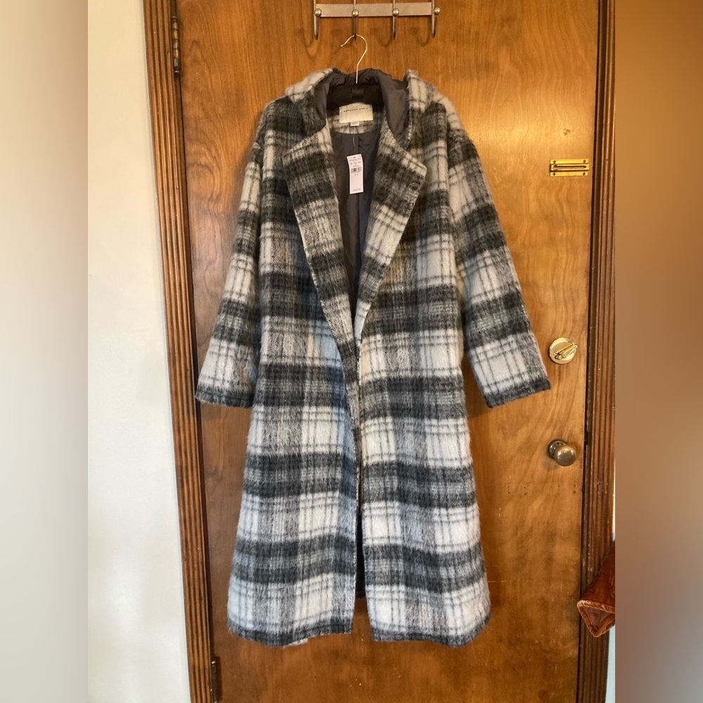 American eagle plaid coat - NWOT